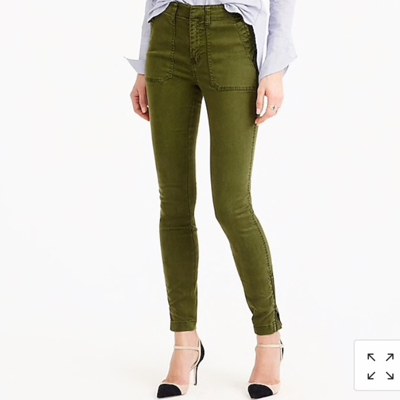 J.Crew Grey Skinny Cargo Pants with Zippers - Picture 3 of 5